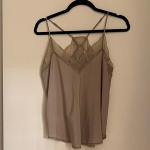 Lovestitch Lace Trim Tan Camisole